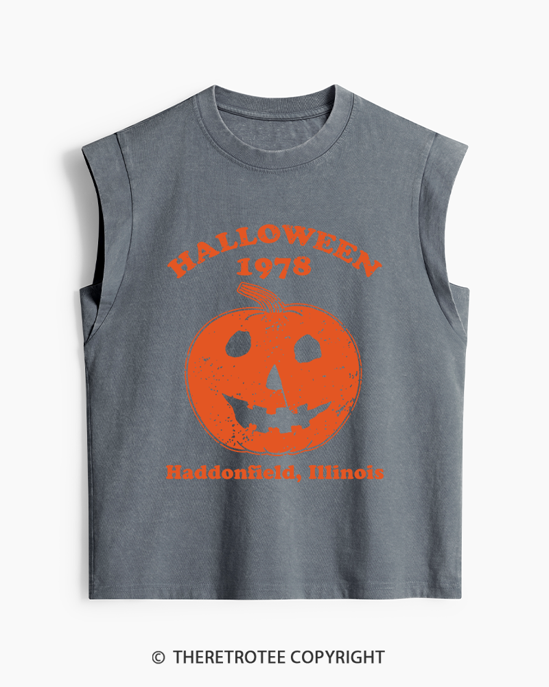 TheRetroTee Halloween 1978, Haddonfield, Illinois Washed Tank Top