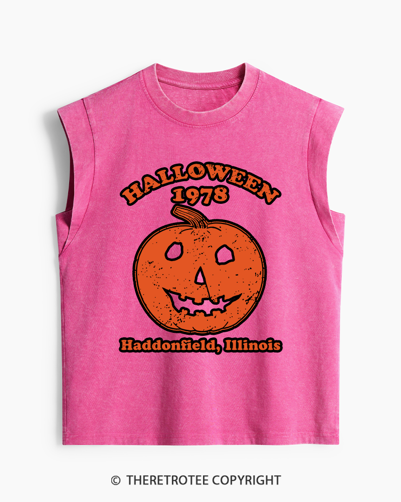 TheRetroTee Halloween 1978, Haddonfield, Illinois Washed Tank Top