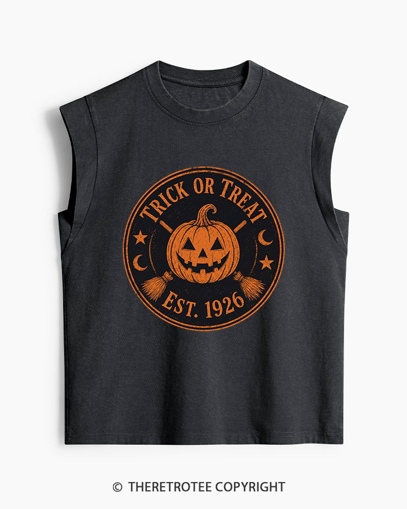 TheRetroTee Trick or Treat 1920s Washed Tank Top