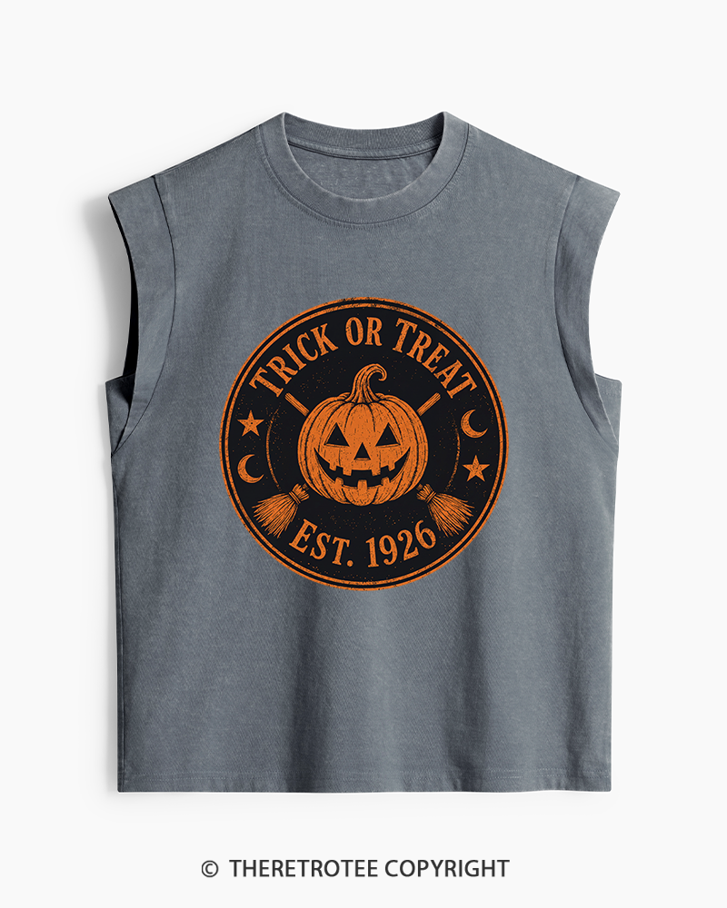 TheRetroTee Trick or Treat 1920s Washed Tank Top