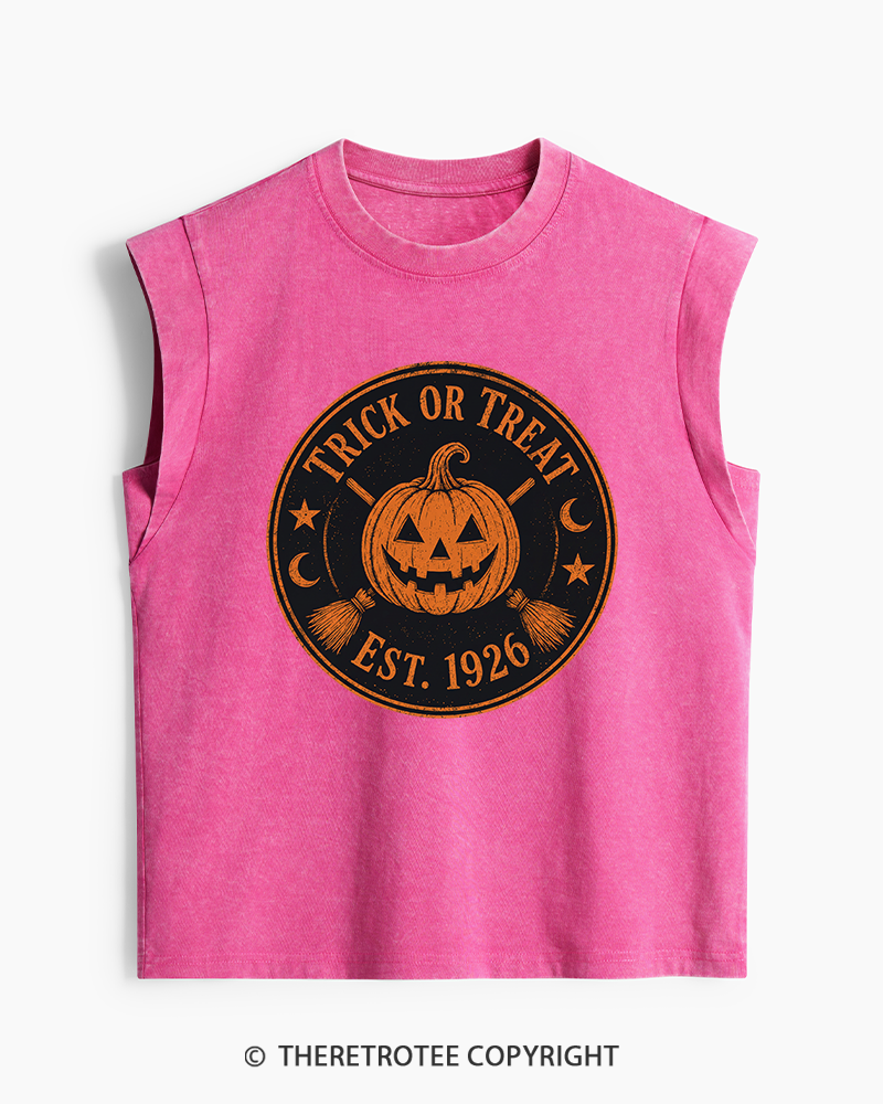 TheRetroTee Trick or Treat 1920s Washed Tank Top