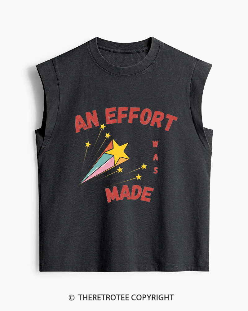 TheRetroTee An Effort Was Made 1970s Washed Tank Top