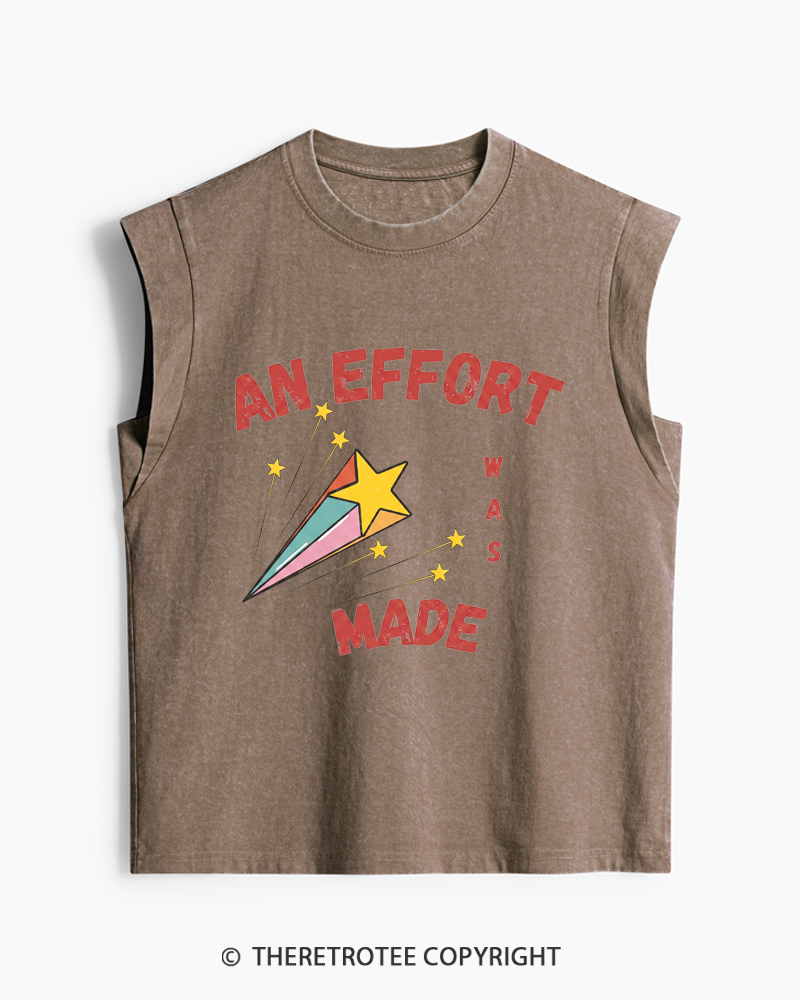 TheRetroTee An Effort Was Made 1970s Washed Tank Top