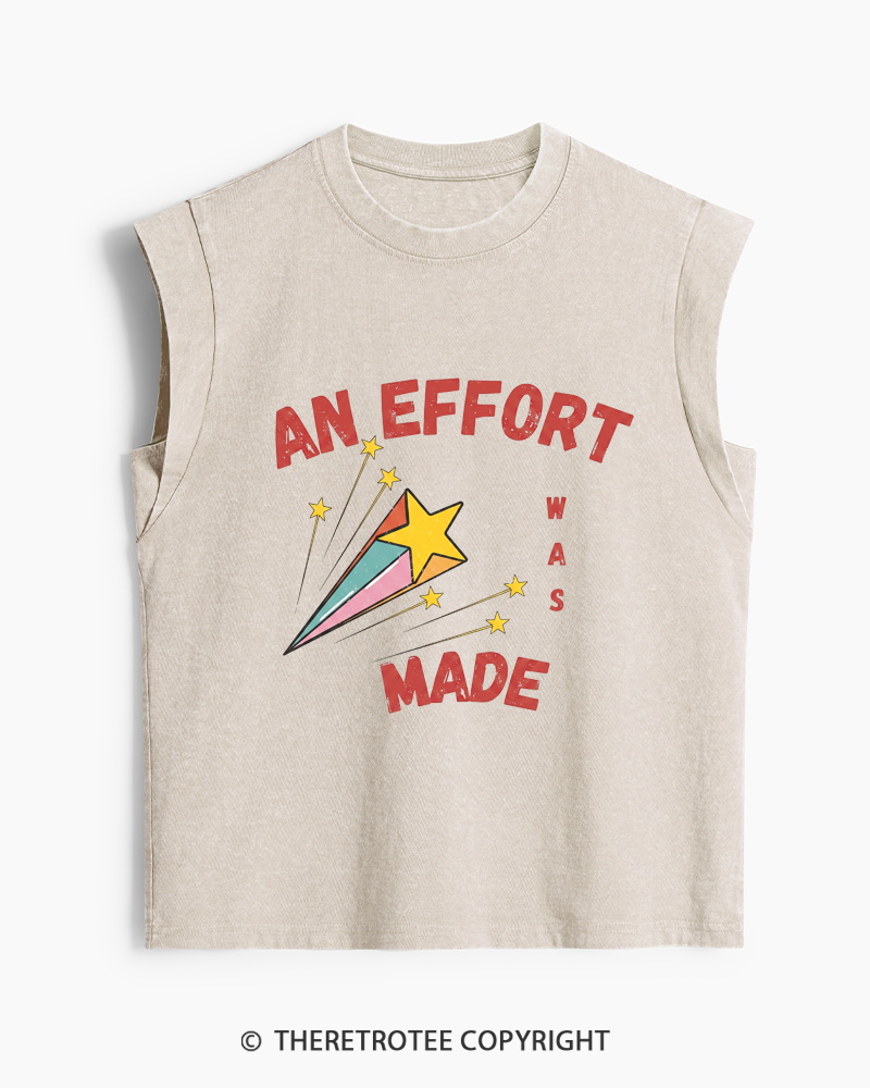 TheRetroTee An Effort Was Made 1970s Washed Tank Top