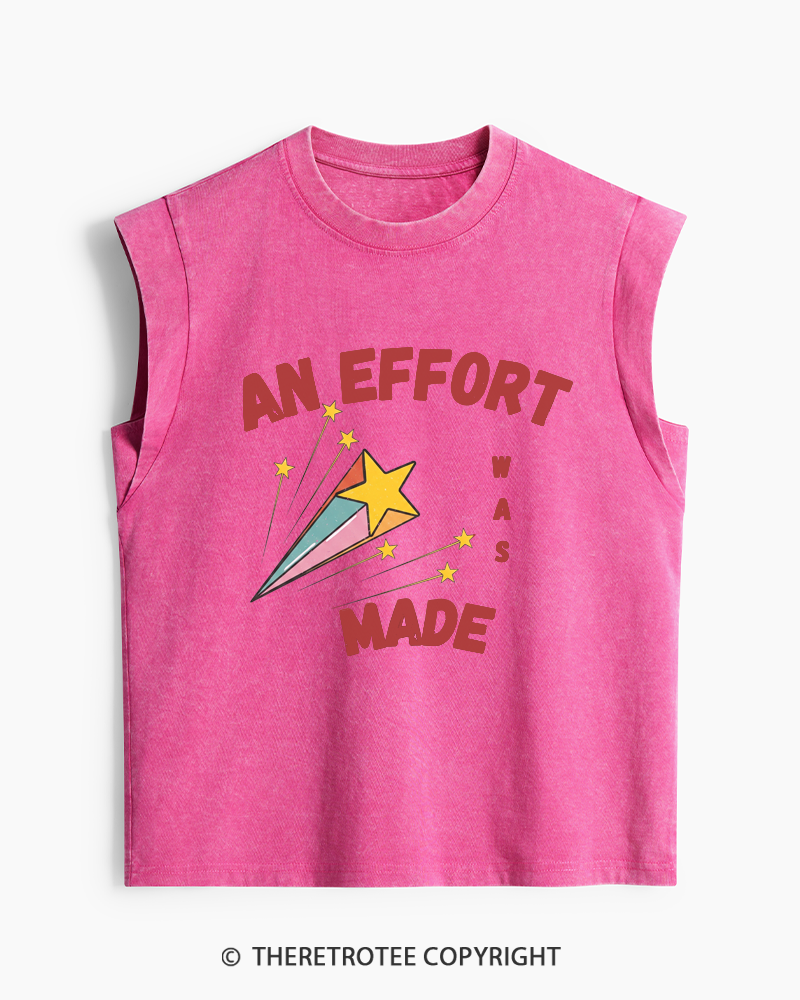 TheRetroTee An Effort Was Made 1970s Washed Tank Top