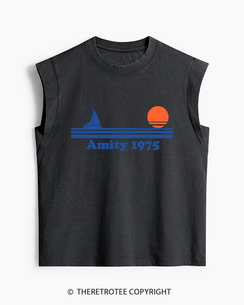 TheRetroTee Classic Stripes 1970s Washed Tank Top