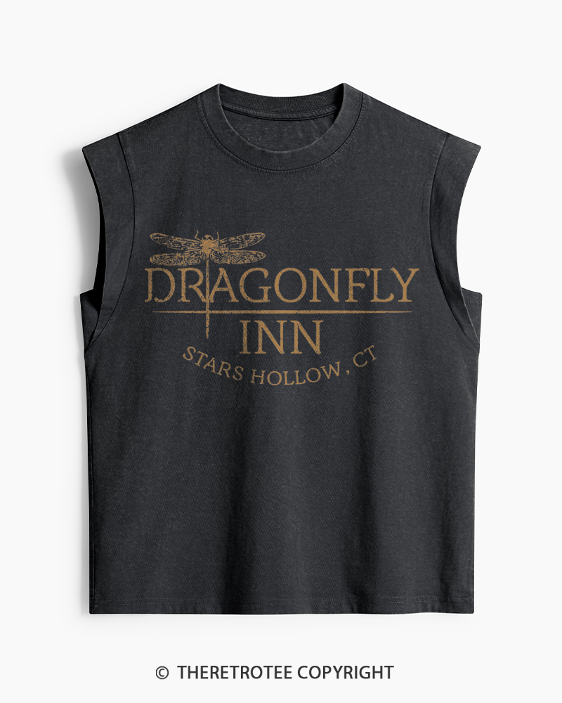 TheRetroTee Dragonfly 2000s Washed Tank Top