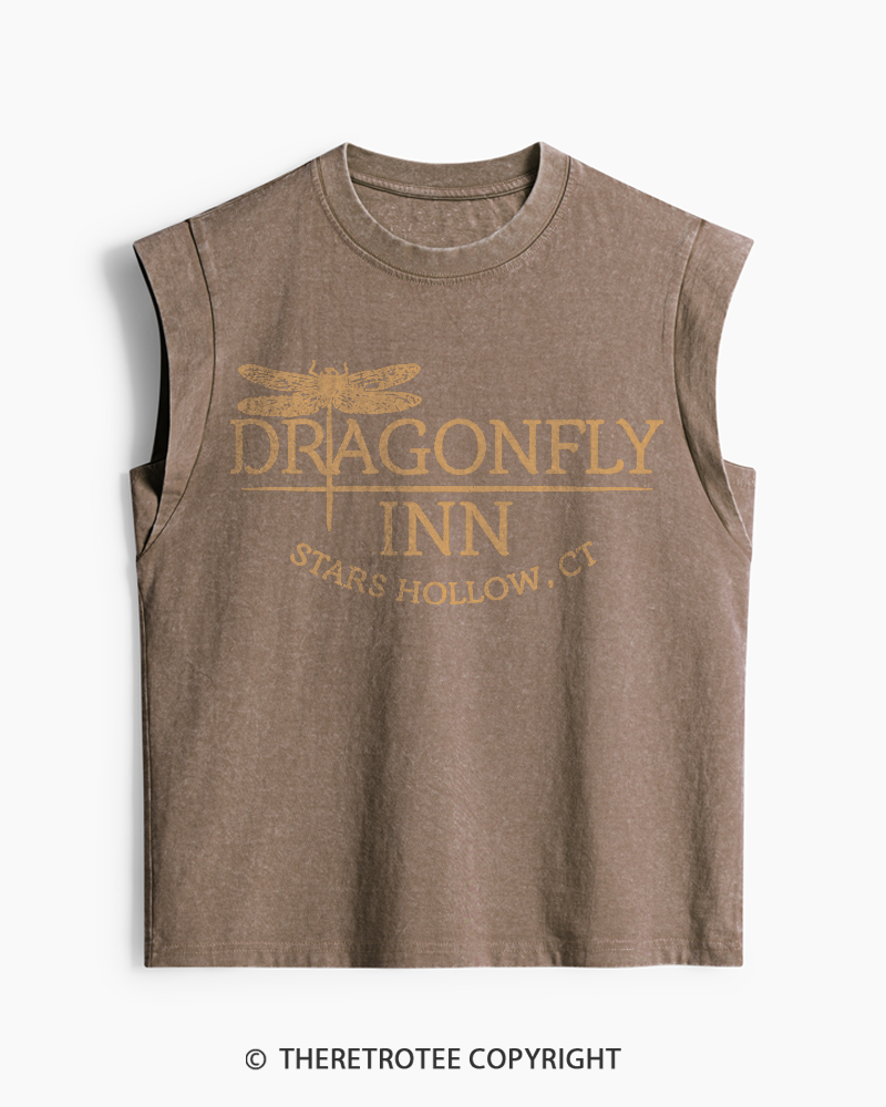 TheRetroTee Dragonfly 2000s Washed Tank Top