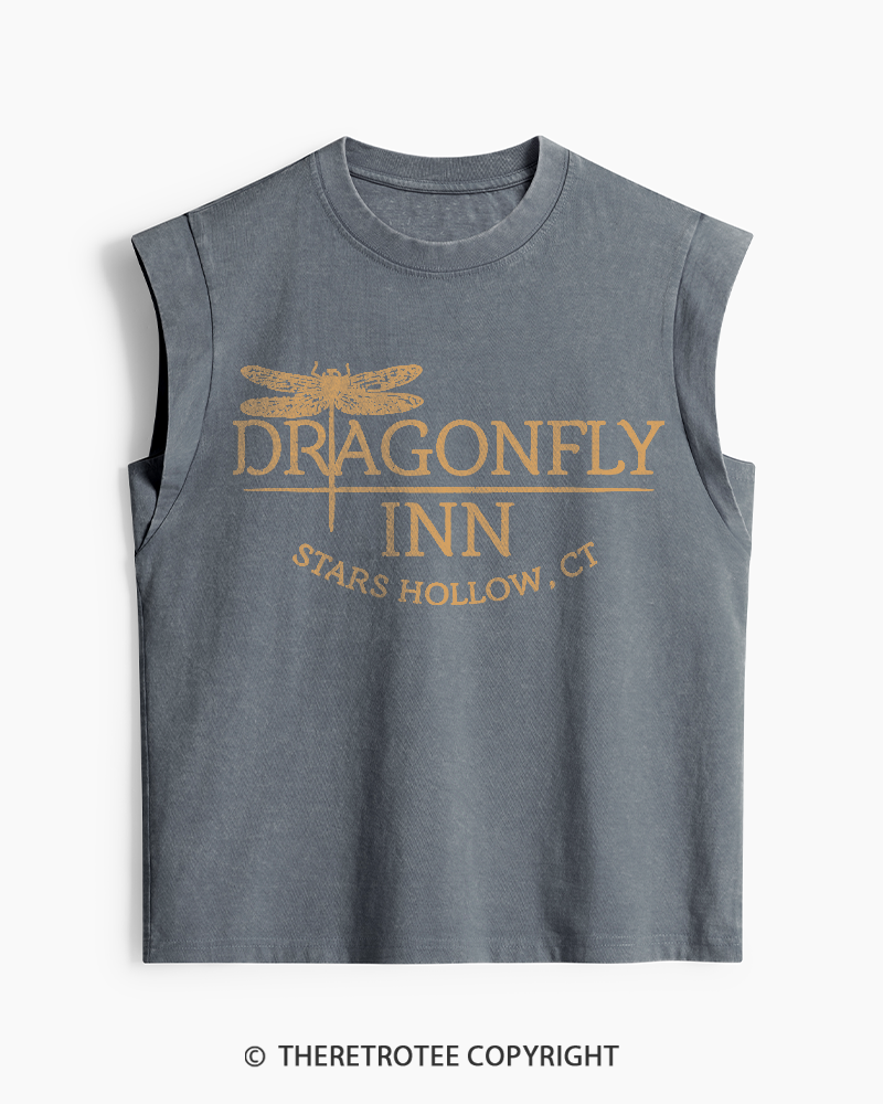 TheRetroTee Dragonfly 2000s Washed Tank Top