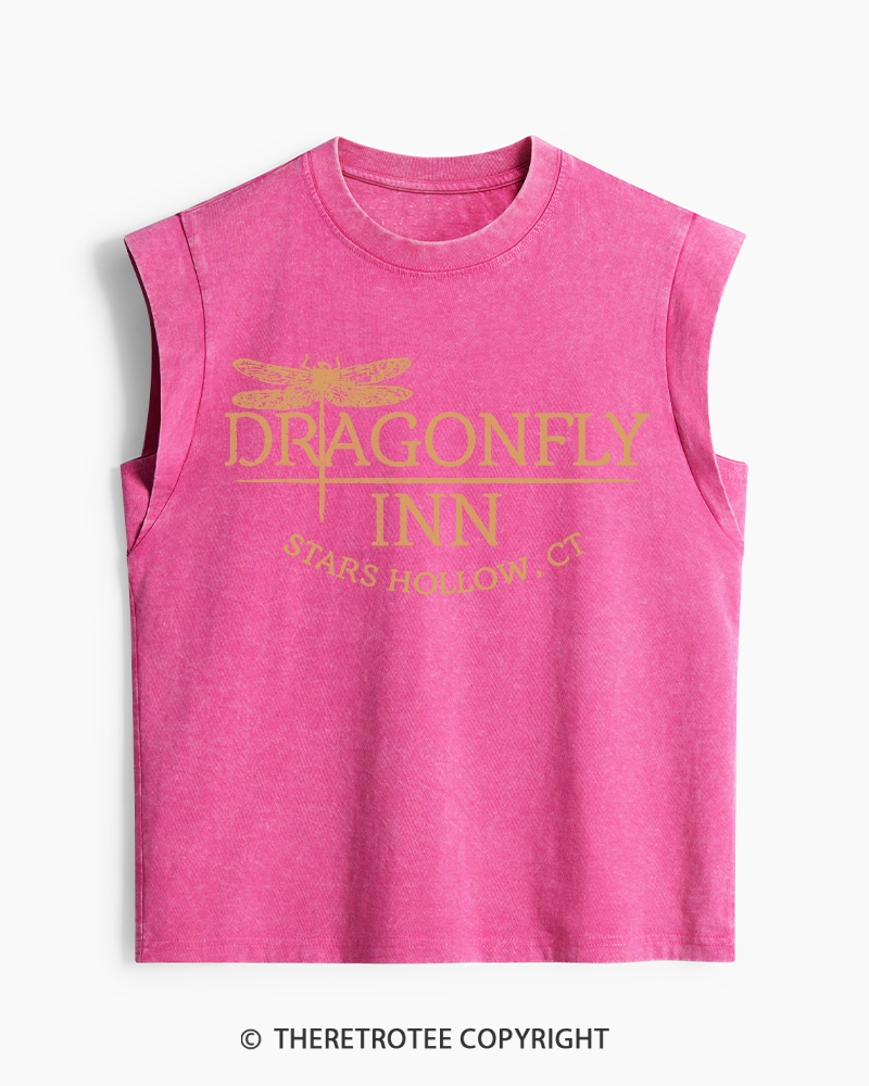 TheRetroTee Dragonfly 2000s Washed Tank Top