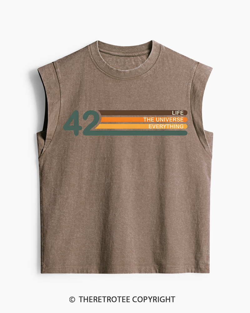 TheRetroTee The Meaning of Life Washed Tank Top