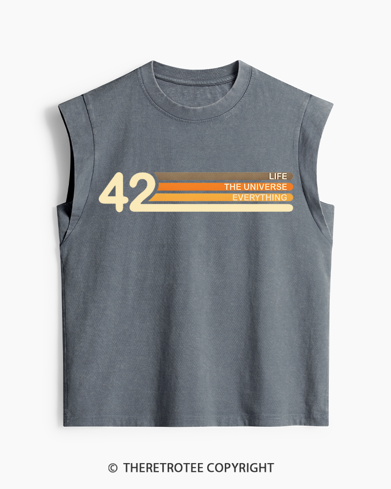 TheRetroTee The Meaning of Life Washed Tank Top