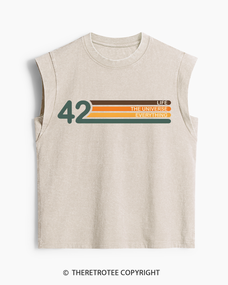 TheRetroTee The Meaning of Life Washed Tank Top