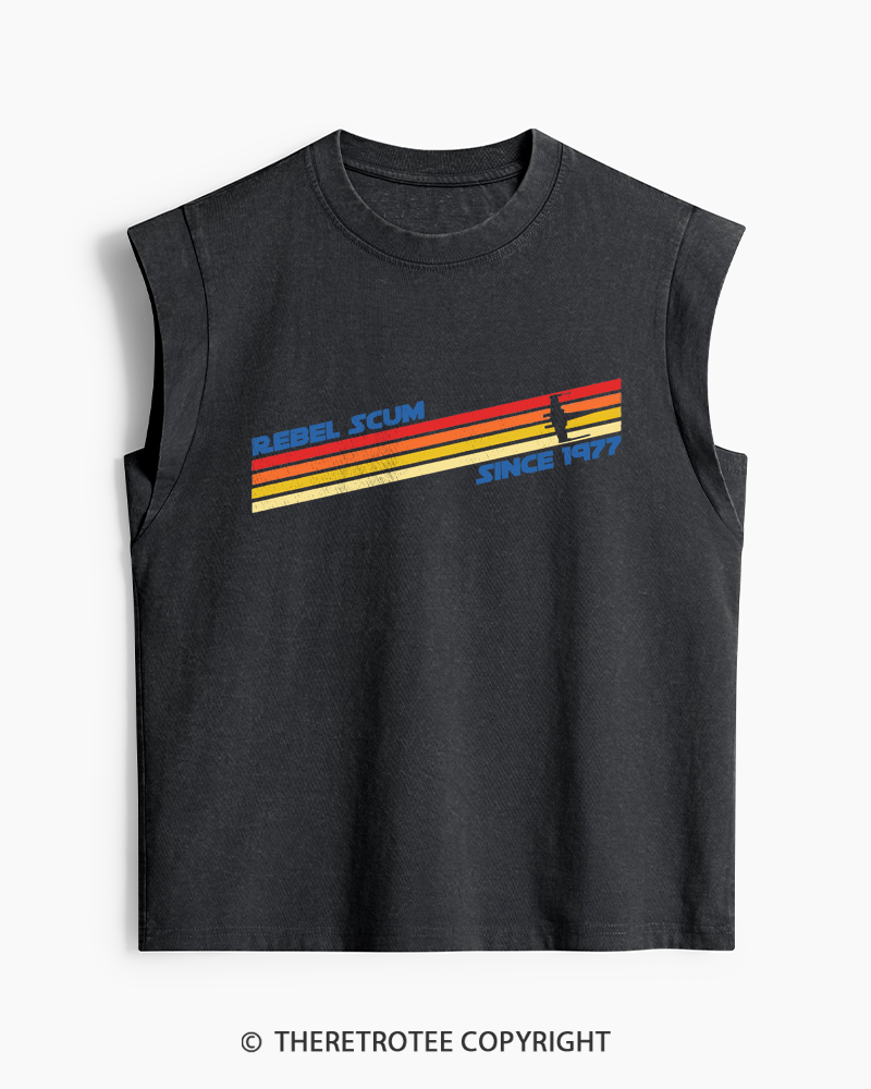 TheRetroTee Classic Stripes Since 1970s Washed Tank Top