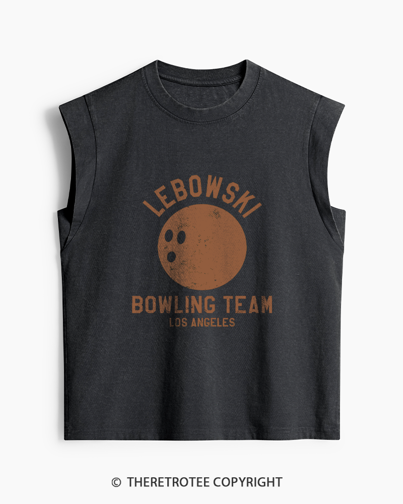 TheRetroTee Lebowski Bowling Team Los Angeles 1980s Washed Tank Top