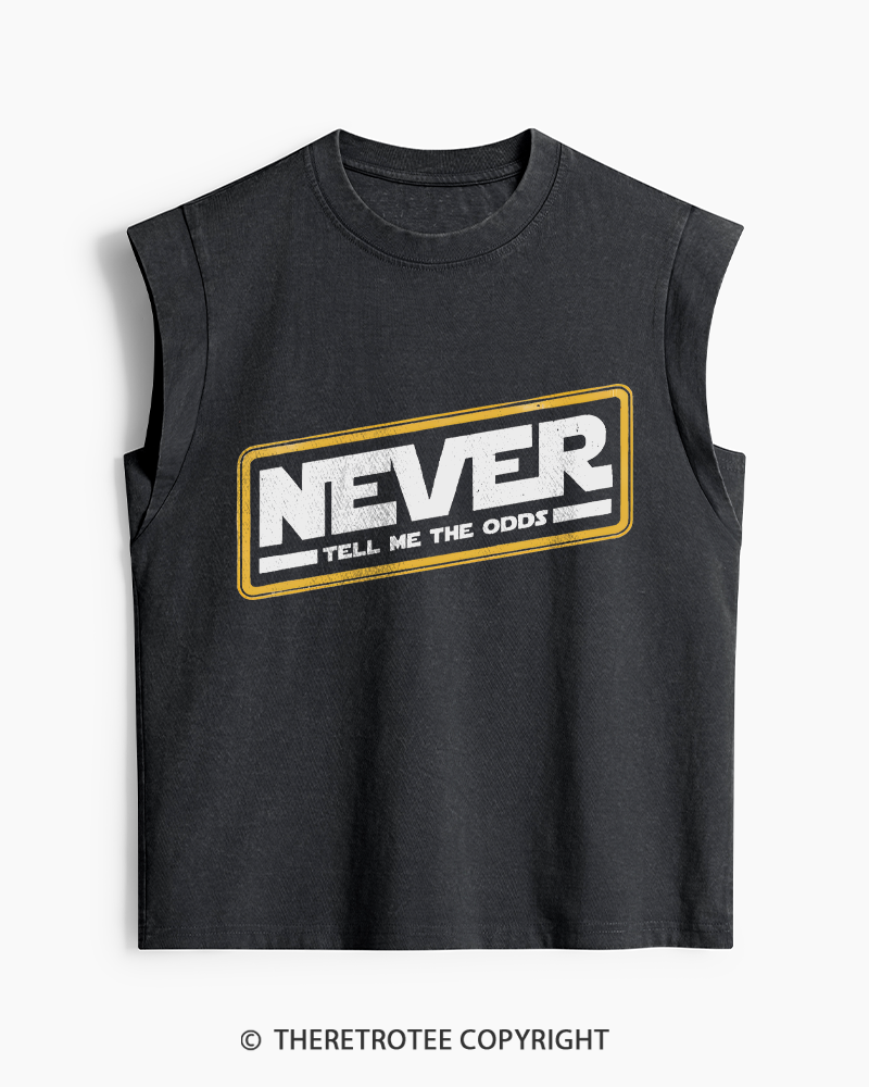 TheRetroTee Never Tell Me The Odds 1980s Washed Tank Top