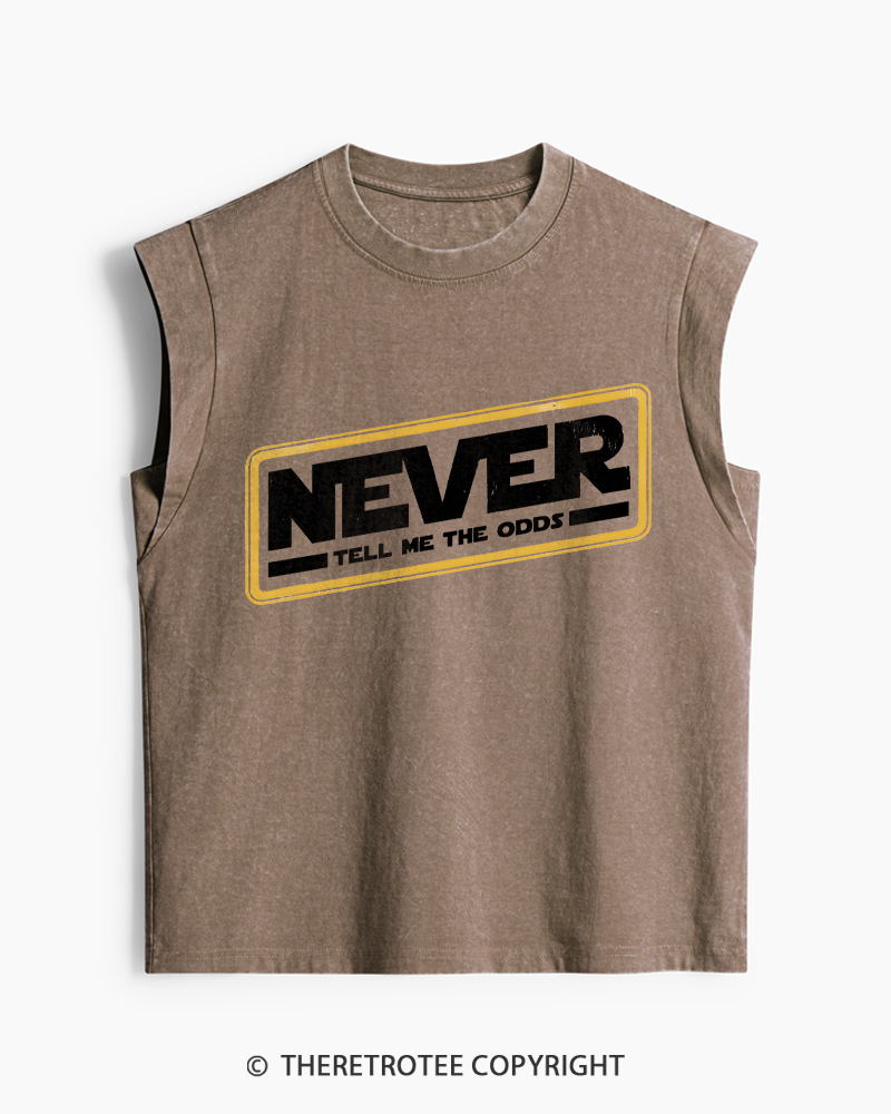TheRetroTee Never Tell Me The Odds 1980s Washed Tank Top