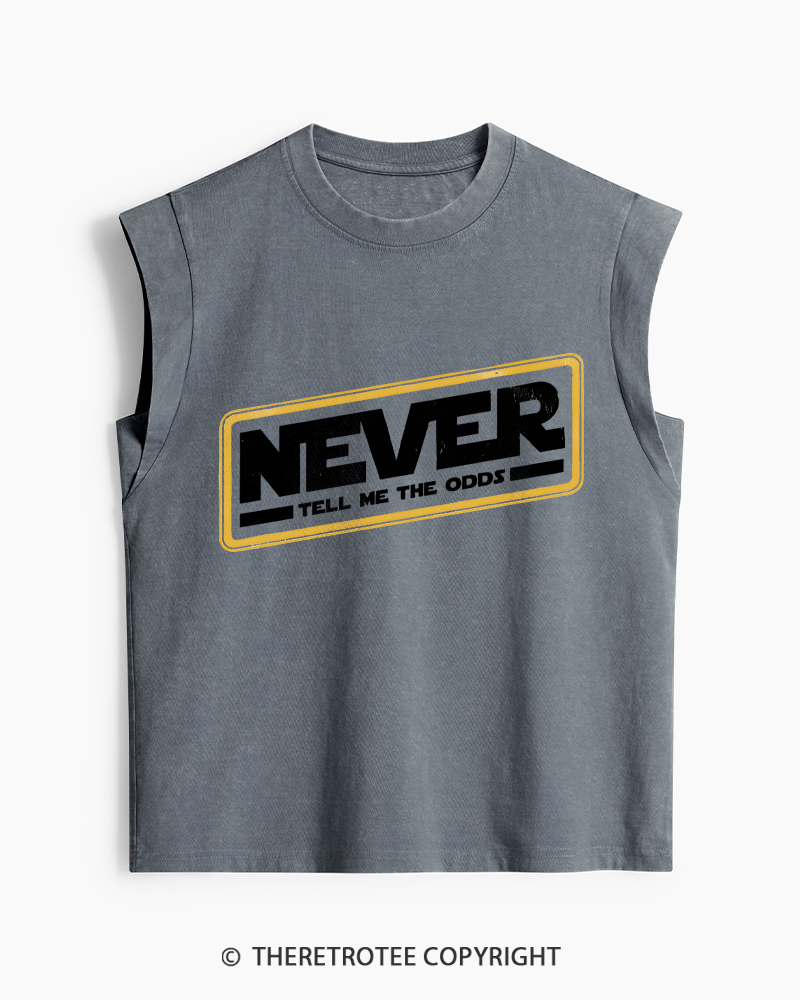 TheRetroTee Never Tell Me The Odds 1980s Washed Tank Top