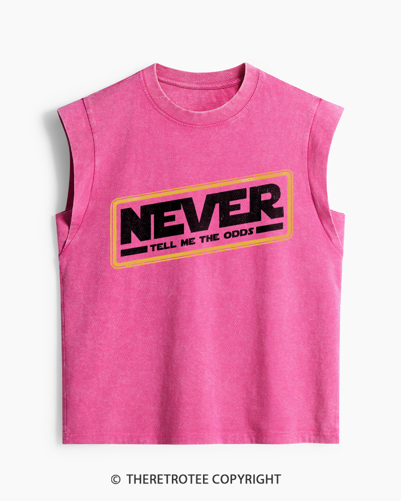 TheRetroTee Never Tell Me The Odds 1980s Washed Tank Top