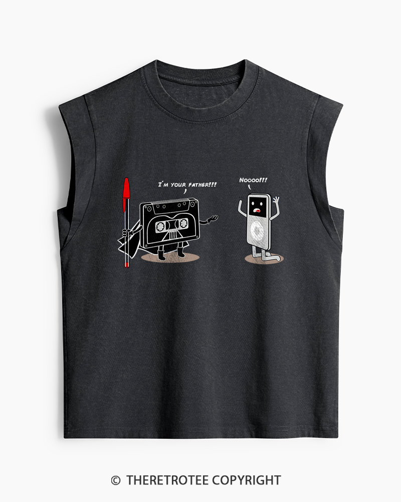 TheRetroTee I´M Your Father 1980s Washed Tank Top