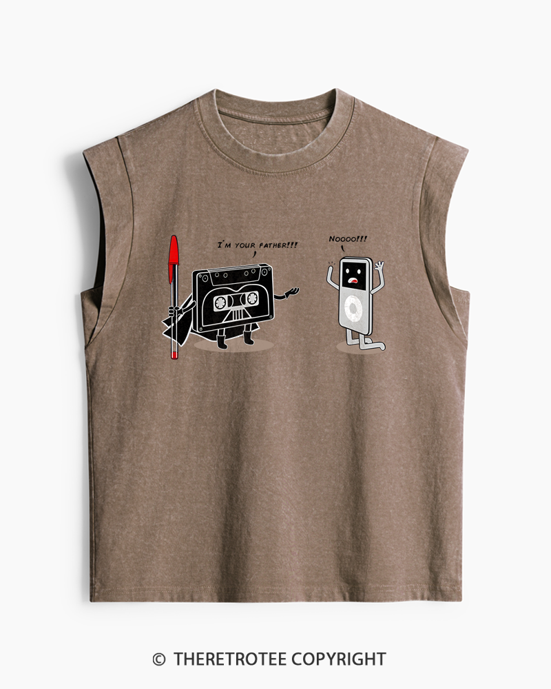 TheRetroTee I´M Your Father 1980s Washed Tank Top