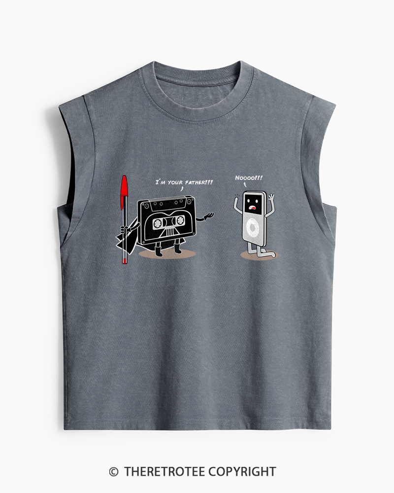 TheRetroTee I´M Your Father 1980s Washed Tank Top