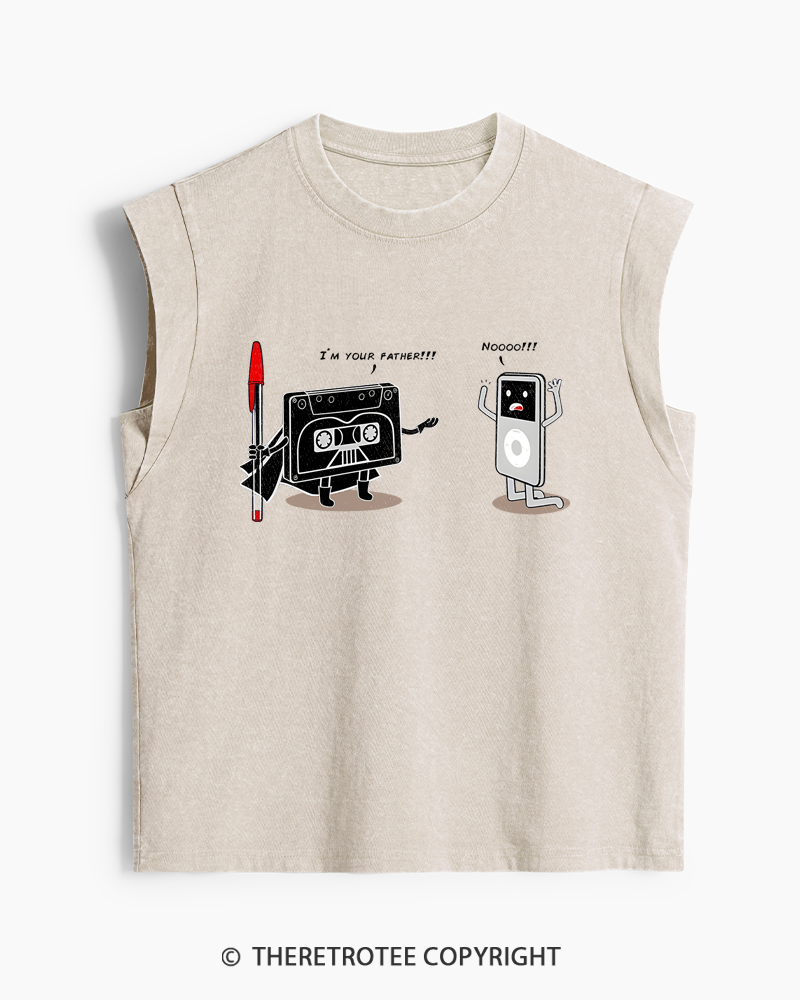 TheRetroTee I´M Your Father 1980s Washed Tank Top