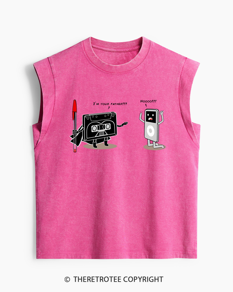 TheRetroTee I´M Your Father 1980s Washed Tank Top