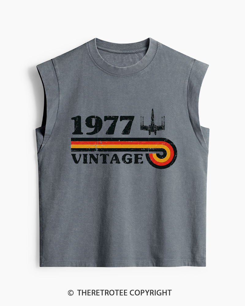 TheRetroTee 1977 Vintage Wing Washed Tank Top