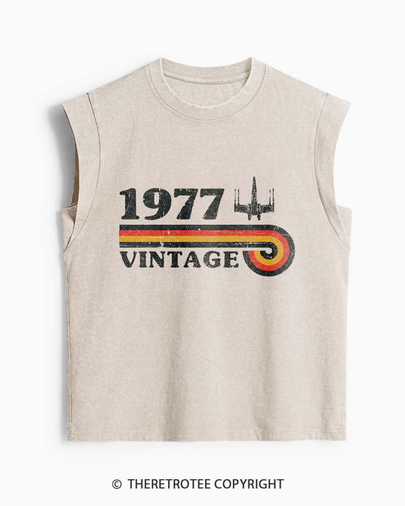 TheRetroTee 1977 Vintage Wing Washed Tank Top