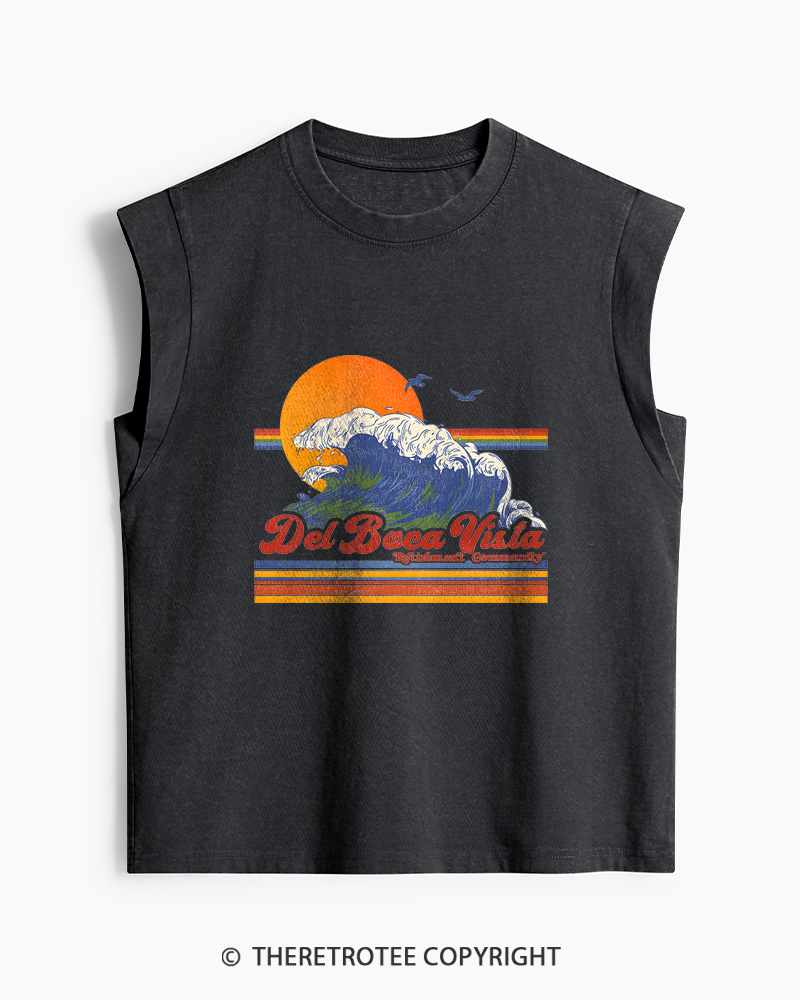 TheRetroTee Del Boca Vista 1990s Washed Tank Top