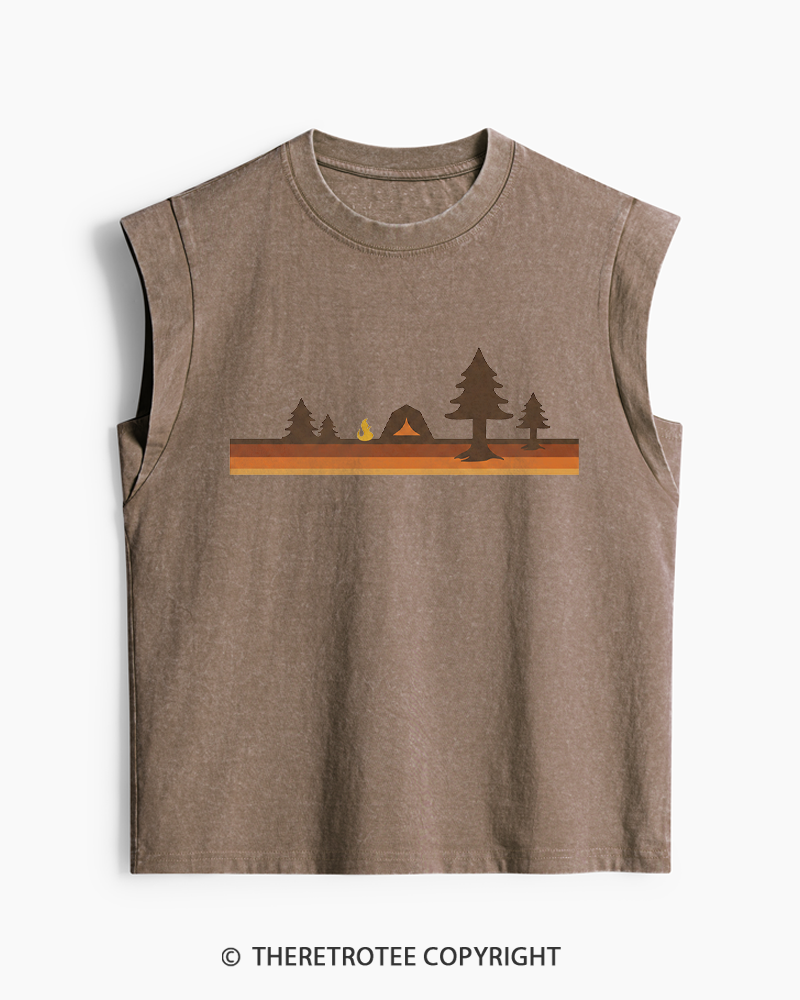TheRetroTee Camper 1980s Washed Tank Top