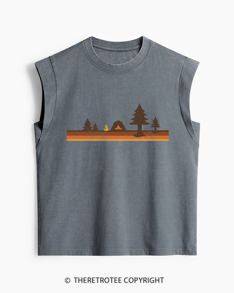 TheRetroTee Camper 1980s Washed Tank Top