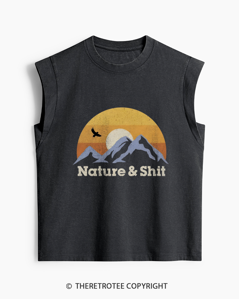 TheRetroTee Nature & Shit 1970s Washed Tank Top