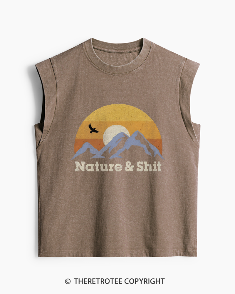 TheRetroTee Nature & Shit 1970s Washed Tank Top