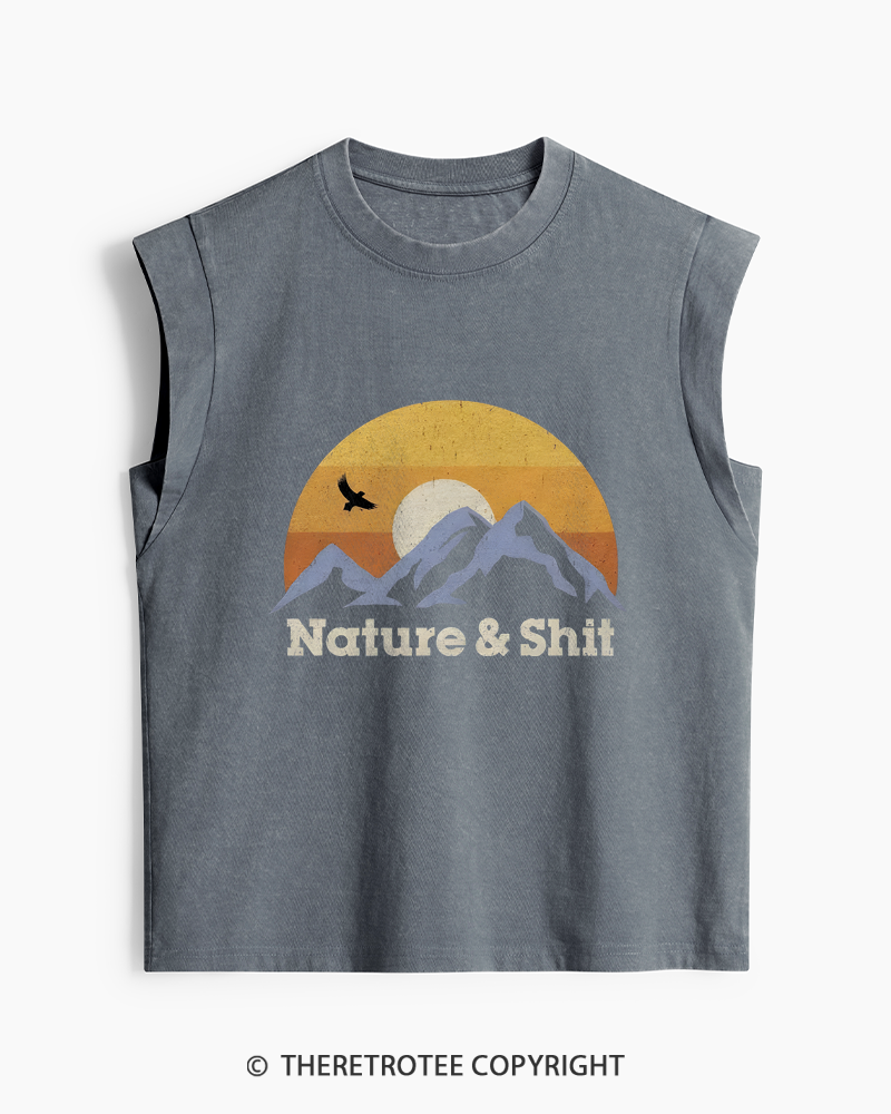TheRetroTee Nature & Shit 1970s Washed Tank Top
