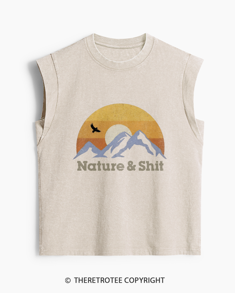 TheRetroTee Nature & Shit 1970s Washed Tank Top