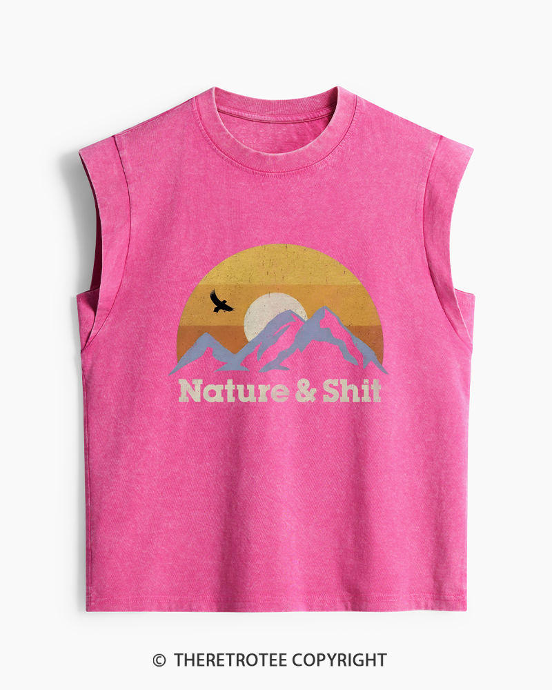 TheRetroTee Nature & Shit 1970s Washed Tank Top