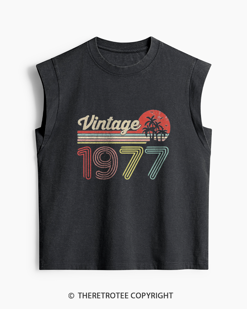 TheRetroTee 1977 Vintage Washed Tank Top