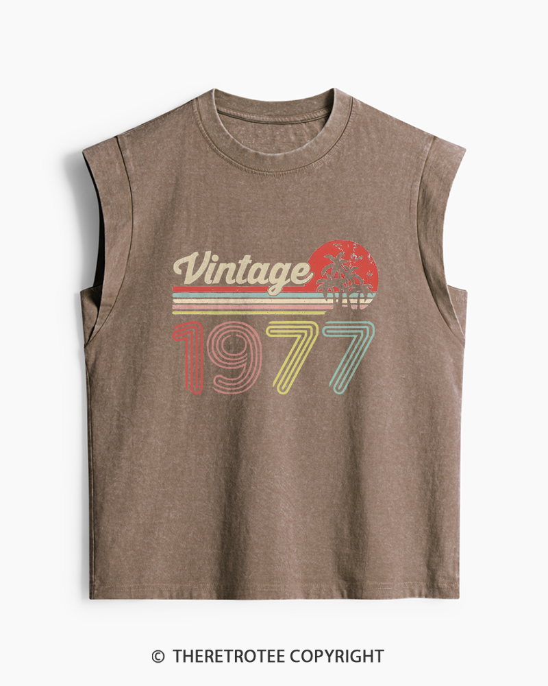 TheRetroTee 1977 Vintage Washed Tank Top
