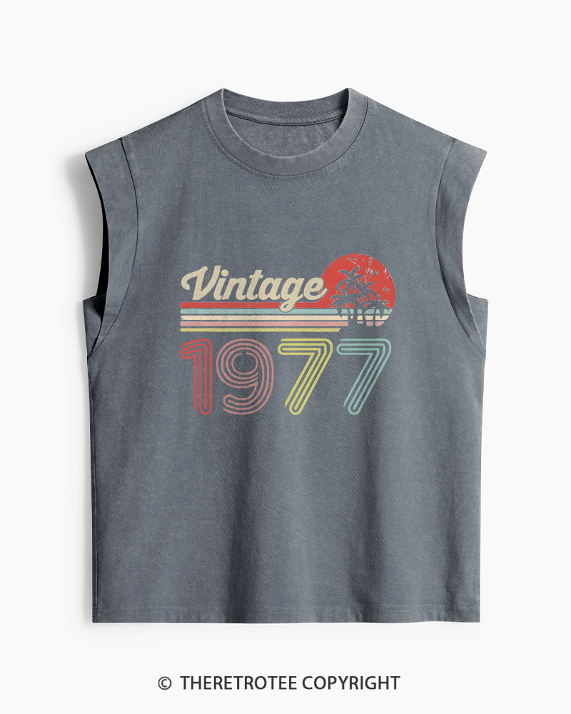 TheRetroTee 1977 Vintage Washed Tank Top