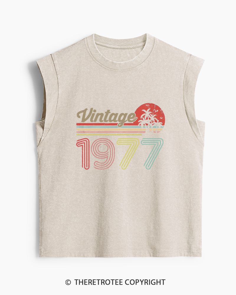TheRetroTee 1977 Vintage Washed Tank Top