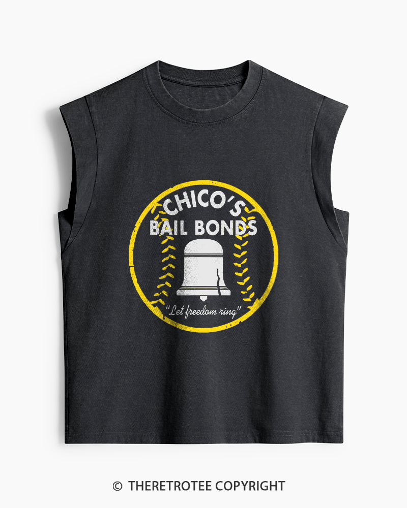 TheRetroTee Chico's Bail Bonds 1970s Washed Tank Top