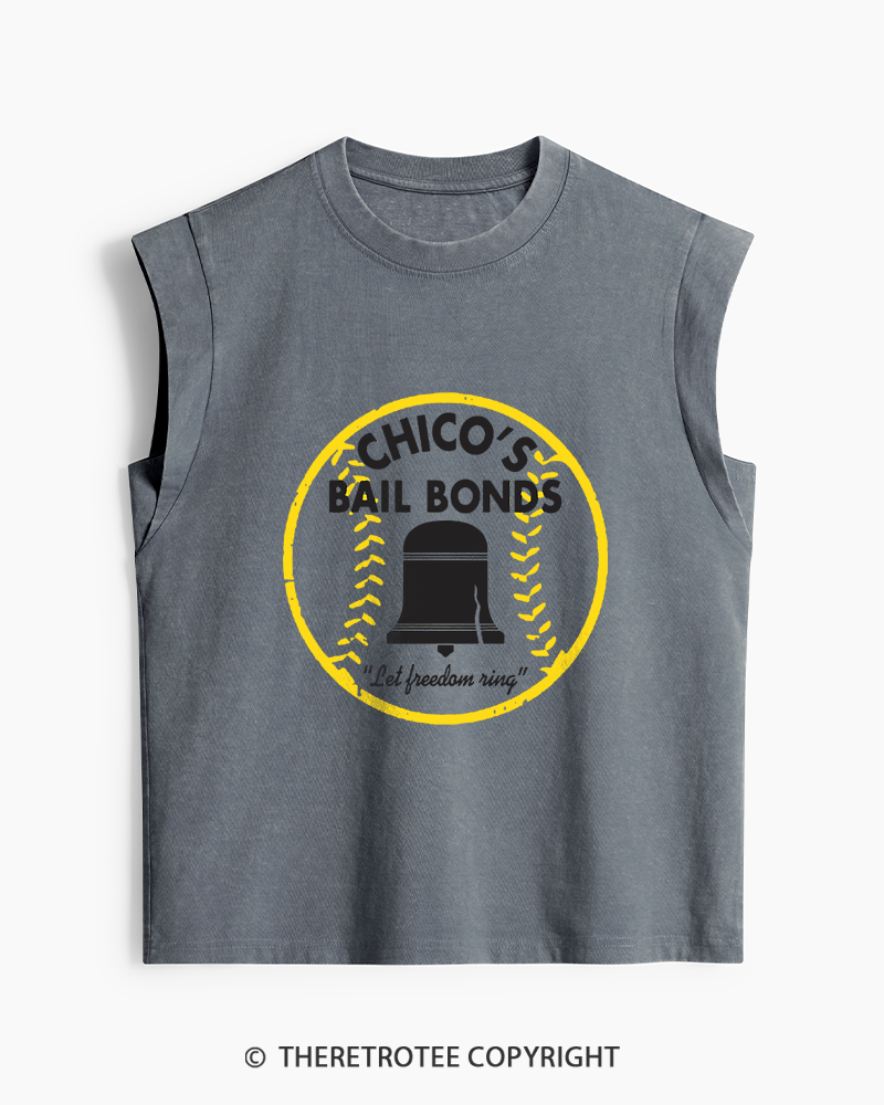 TheRetroTee Chico's Bail Bonds 1970s Washed Tank Top