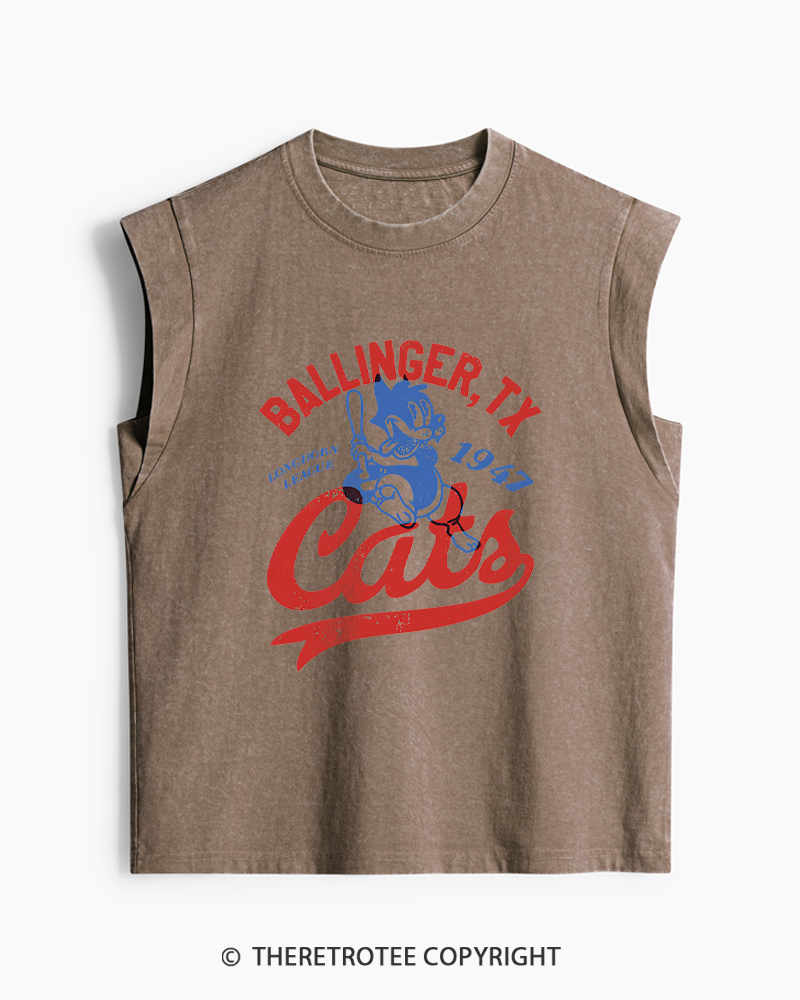 TheRetroTee Ballinger Cats 1947 Washed Tank Top