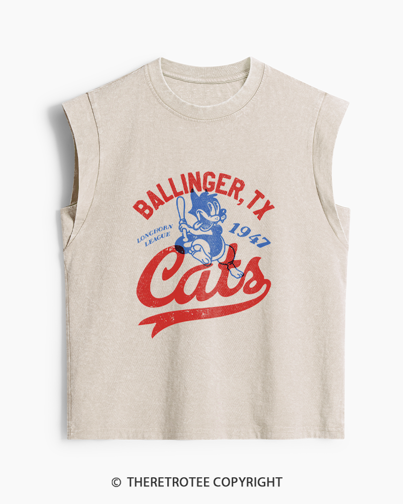 TheRetroTee Ballinger Cats 1947 Washed Tank Top