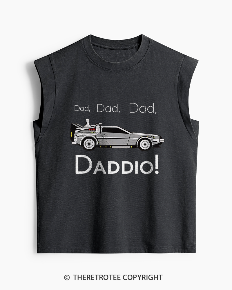 TheRetroTee Dad Daddio 1980s Washed Tank Top