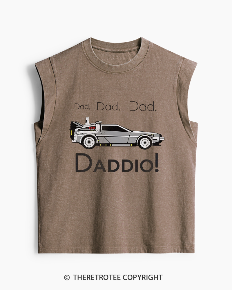 TheRetroTee Dad Daddio 1980s Washed Tank Top