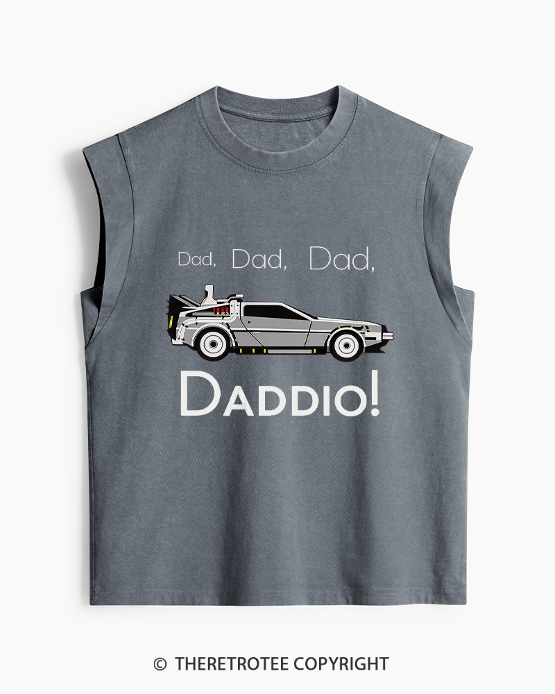 TheRetroTee Dad Daddio 1980s Washed Tank Top