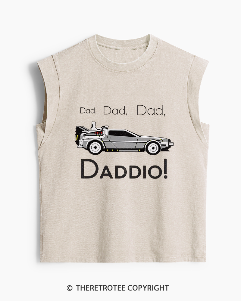 TheRetroTee Dad Daddio 1980s Washed Tank Top